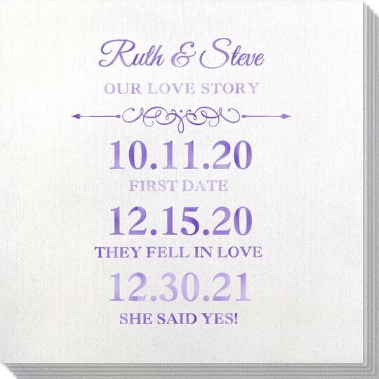 Our Love Story Bamboo Luxe Napkins